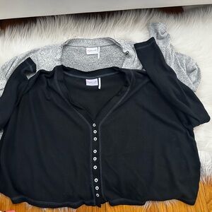 Black Cardigan with Button Details
